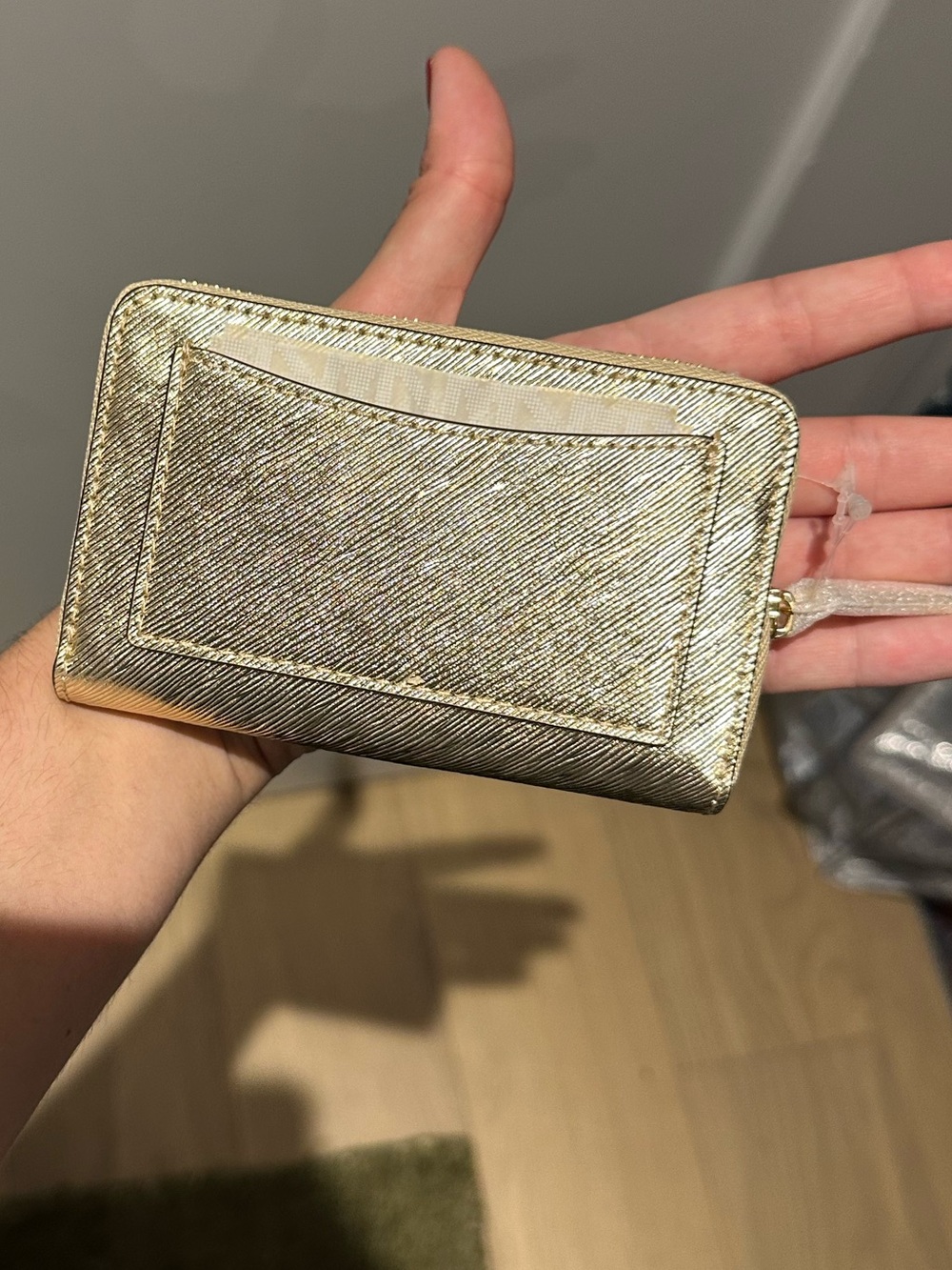 NWT Jet Set Card Case - Pale Gold